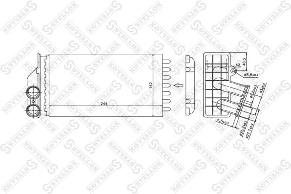 Heat Exchanger, interior heating 10-35103-SX