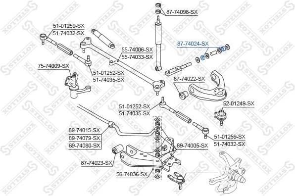 Mounting, control/trailing arm 87-74024-SX - image 2