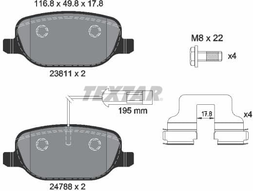 Brake Pad Set, disc brake Q+ 2381101