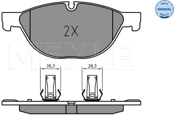 Brake Pad Set, disc brake MEYLE-ORIGINAL: True to OE. 025 238 9518