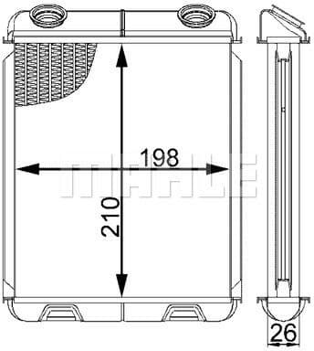 Heat Exchanger, interior heating BEHR AH 21 000S - image 2