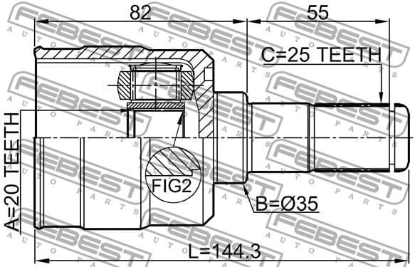 Joint Kit, drive shaft 1211-IX35R - image 2