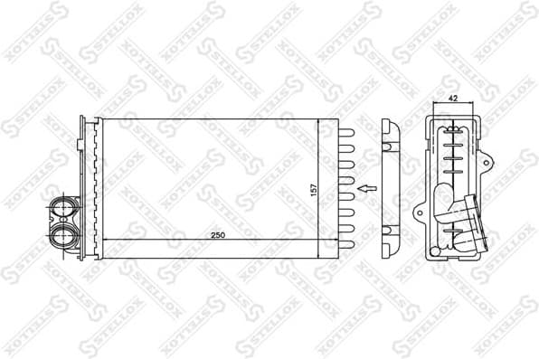 Heat Exchanger, interior heating 10-35012-SX
