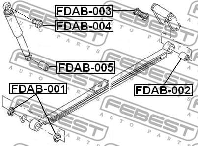 Bushing, leaf spring FDAB-003 - image 2