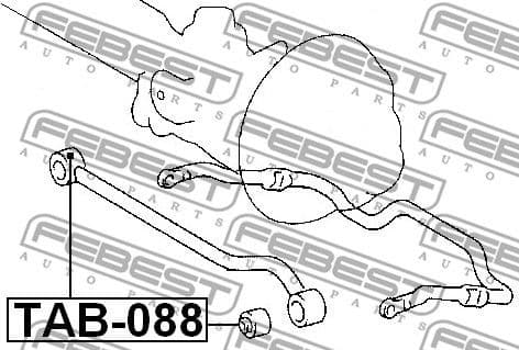 Mounting, control/trailing arm TAB-088 - image 2