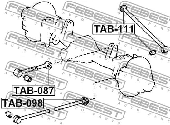 Mounting, control/trailing arm TAB-098 - image 2