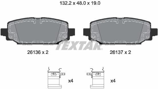 Brake Pad Set, disc brake 2613601