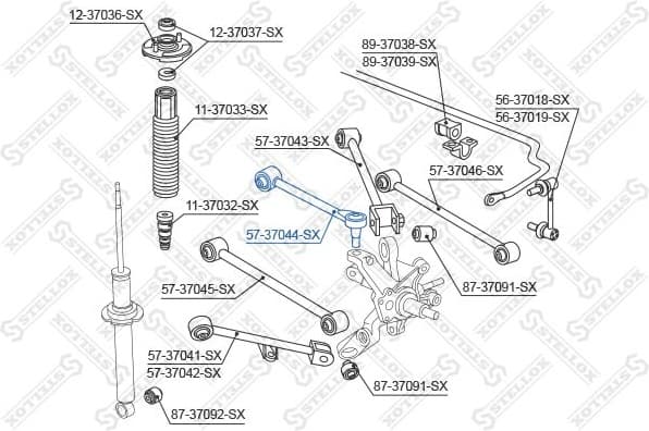 Control/Trailing Arm, wheel suspension 57-37044-SX - image 2