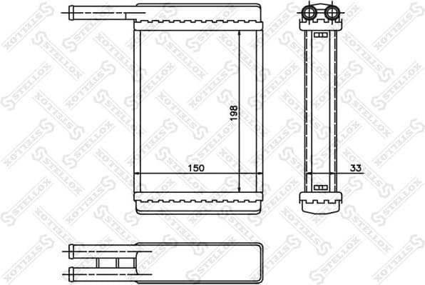 Heat Exchanger, interior heating 10-35168-SX