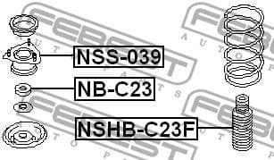 Rolling Bearing, suspension strut support mount NB-C23 - image 2