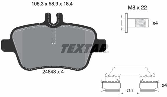 Brake Pad Set, disc brake Q+ 2484805