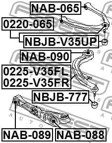 Control/Trailing Arm, wheel suspension 0225-V35FR - image 2