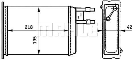 Heat Exchanger, interior heating BEHR AH 147 000S