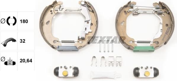 Brake Shoe Set Shoe Kit Pro 84054400