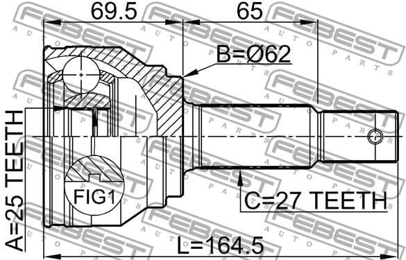 Joint Kit, drive shaft 2210-NSP27A48 - image 2