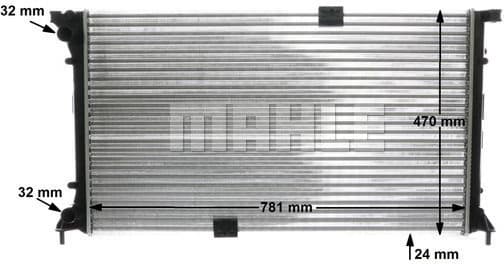 Radiator, engine cooling BEHR CR 1505 000S - image 10