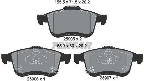 Brake Pad Set, disc brake Q+ 2590501