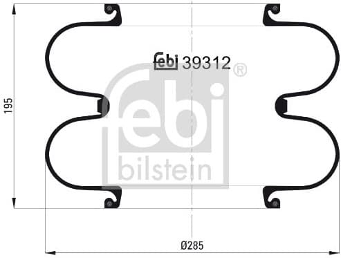 Bellow, air suspension 39312