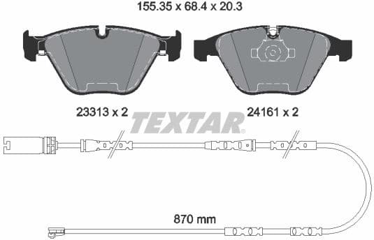 Brake Pad Set, disc brake Q+ 2331307