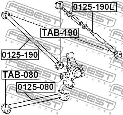 Mounting, control/trailing arm TAB-080 - image 2