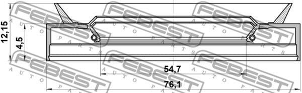 Seal Ring, wheel hub 95PDS-56760412X - image 2
