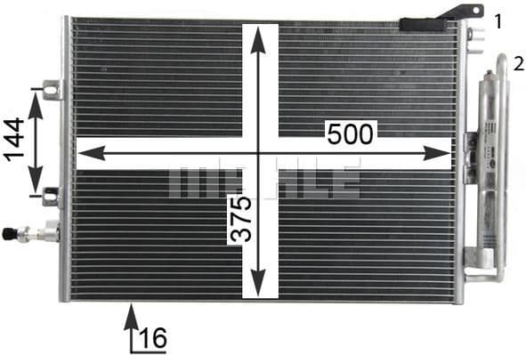 Condenser, air conditioning BEHR AC 720 000S - image 11