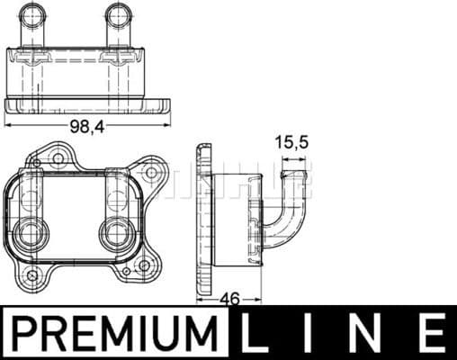 Oil Cooler, engine oil BEHR *** PREMIUM LINE *** CLC 168 000P