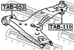 Mounting, control/trailing arm TAB-110 - image 2