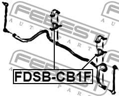 Mounting, stabiliser bar FDSB-CB1F - image 2