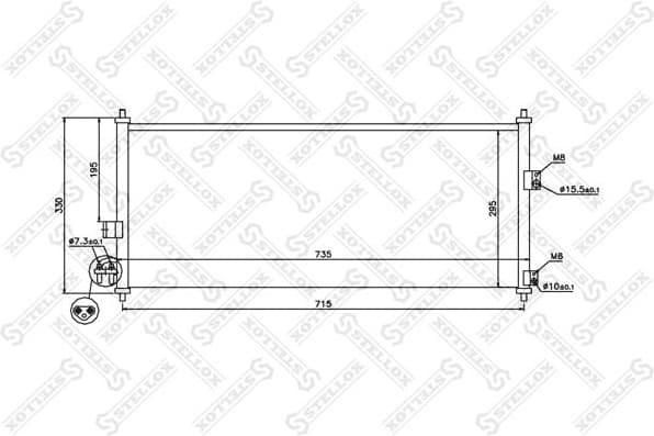 Condenser, air conditioning 10-45032-SX