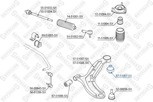 Mounting, control/trailing arm 87-51007-SX - image 2