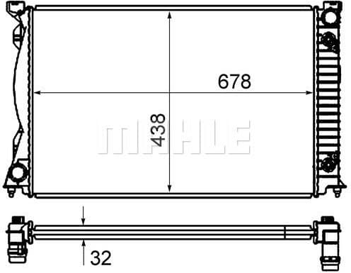 Radiator, engine cooling BEHR CR 830 000S