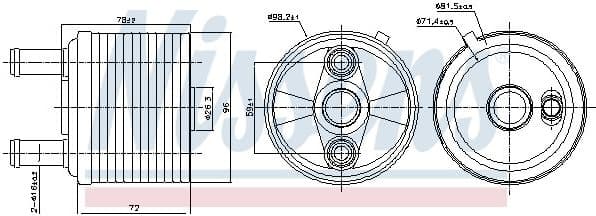 Oil Cooler, automatic transmission 91267
