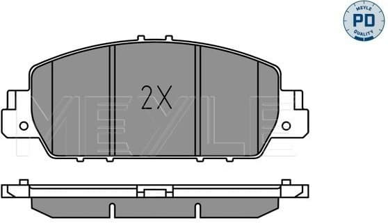 Brake Pad Set, disc brake MEYLE-PD: Advanced performance and design. 025 257 9216/PD - image 2