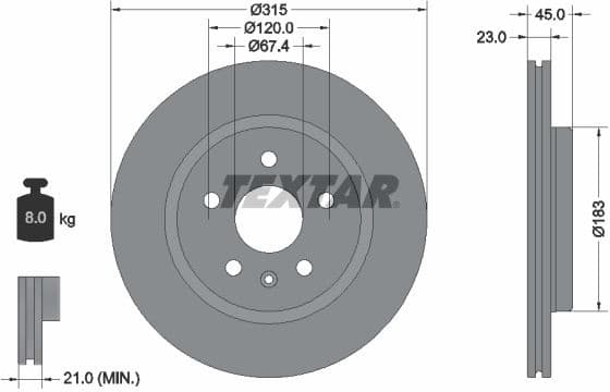 Brake Disc PRO 92315803