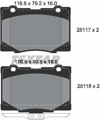 Brake Pad Set, disc brake Q+ 2511701