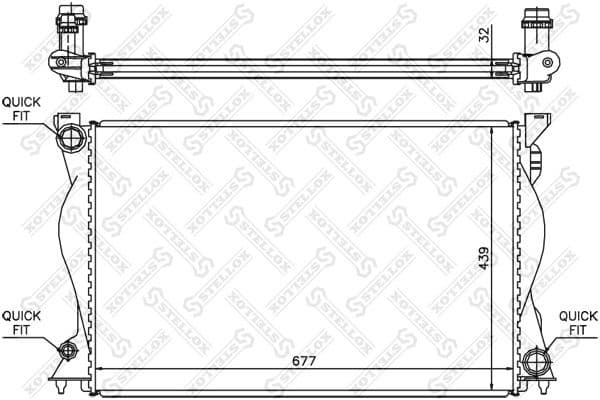 Radiator, engine cooling 10-25508-SX