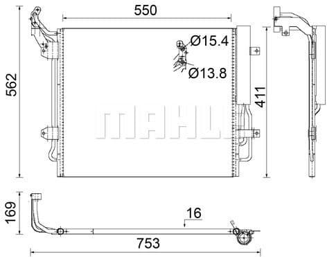 Condenser, air conditioning BEHR AC 849 000S