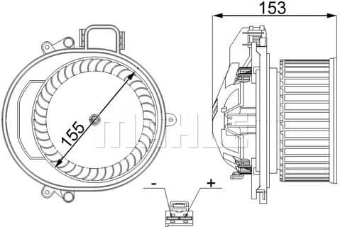 Interior Blower BEHR AB 257 000S