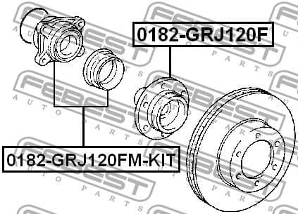 Wheel Hub 0182-GRJ120F - image 2