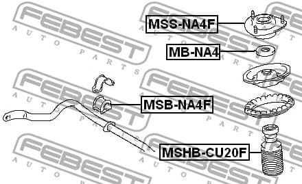 Mounting, stabiliser bar MSB-NA4F - image 2