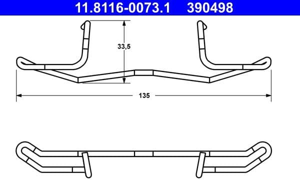 Spring, brake caliper 11.8116-0073.1