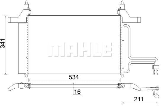 Condenser, air conditioning BEHR AC 790 000S
