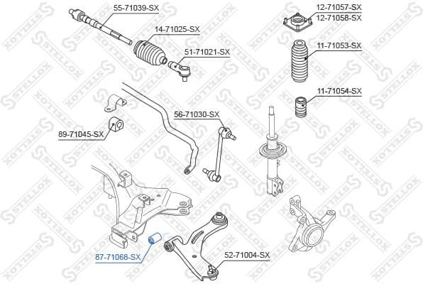 Mounting, control/trailing arm 87-71068-SX - image 2