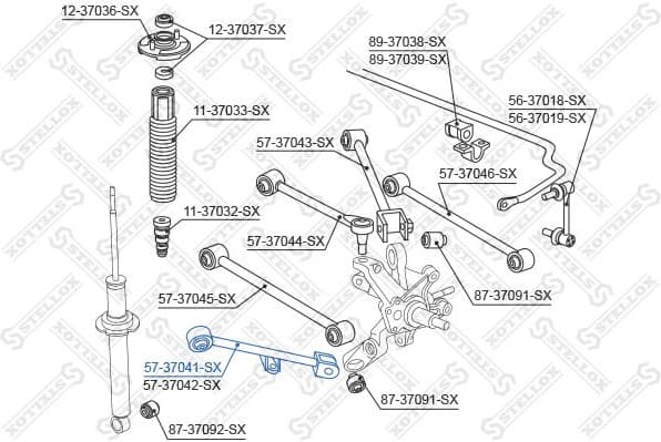 Rod/Strut, wheel suspension 57-37041-SX - image 2