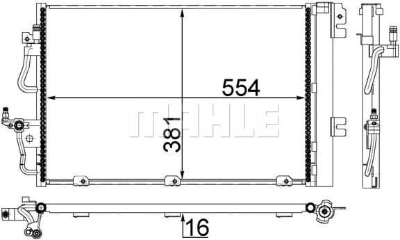 Condenser, air conditioning BEHR AC 377 001S