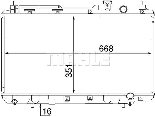 Radiator, engine cooling BEHR CR 1457 000S