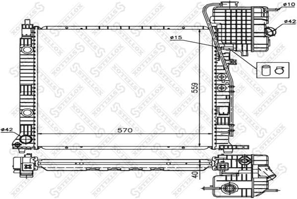 Radiator, engine cooling 10-25872-SX