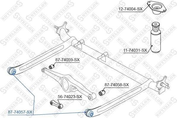 Mounting, control/trailing arm 87-74057-SX - image 2