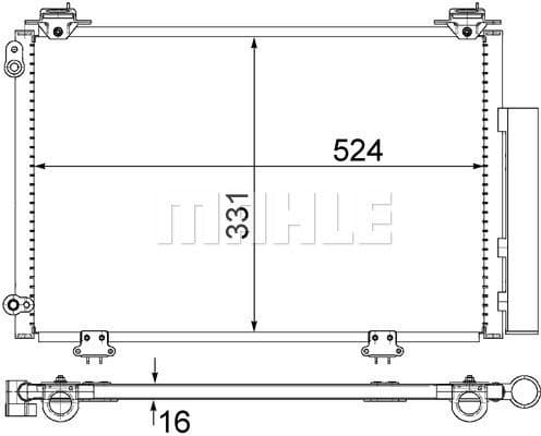 Condenser, air conditioning BEHR AC 292 000S